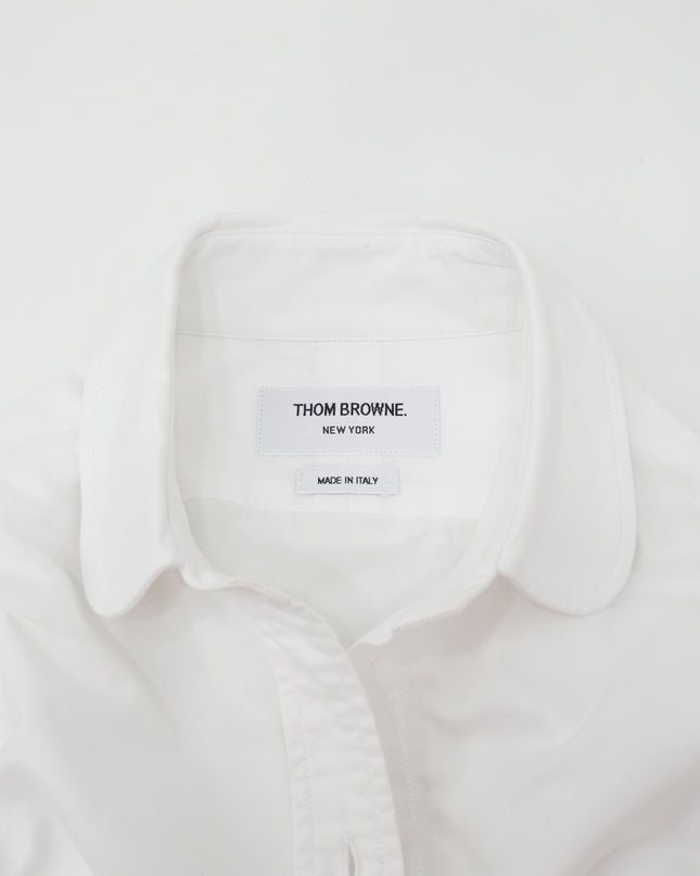 CROPPPED COTTON OXFORD SHIRT SIZE 38 WOMAN WHITE