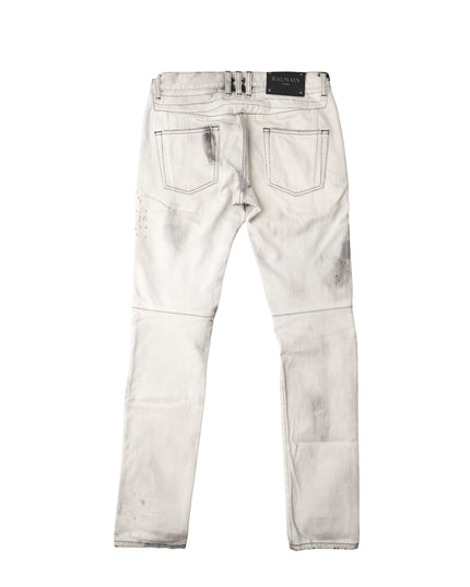 RIPPED BIKER JEANS SIZE 29