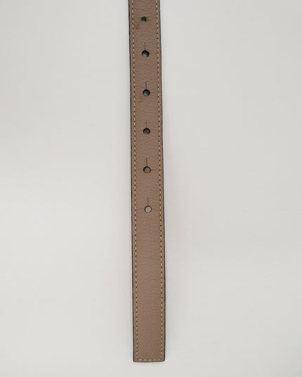 ANAGRAM IN PEBBLE GRAIN CALFSKIN BELT 20MM SAND/GOLD