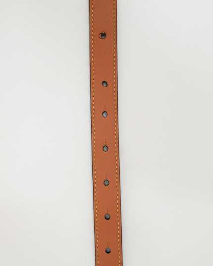 ANAGRAM IN PEBBLE GRAIN CALFSKIN BELT 20MM SAND/GOLD