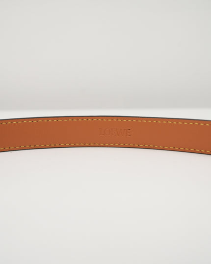 ANAGRAM IN PEBBLE GRAIN CALFSKIN BELT 20MM SAND/GOLD