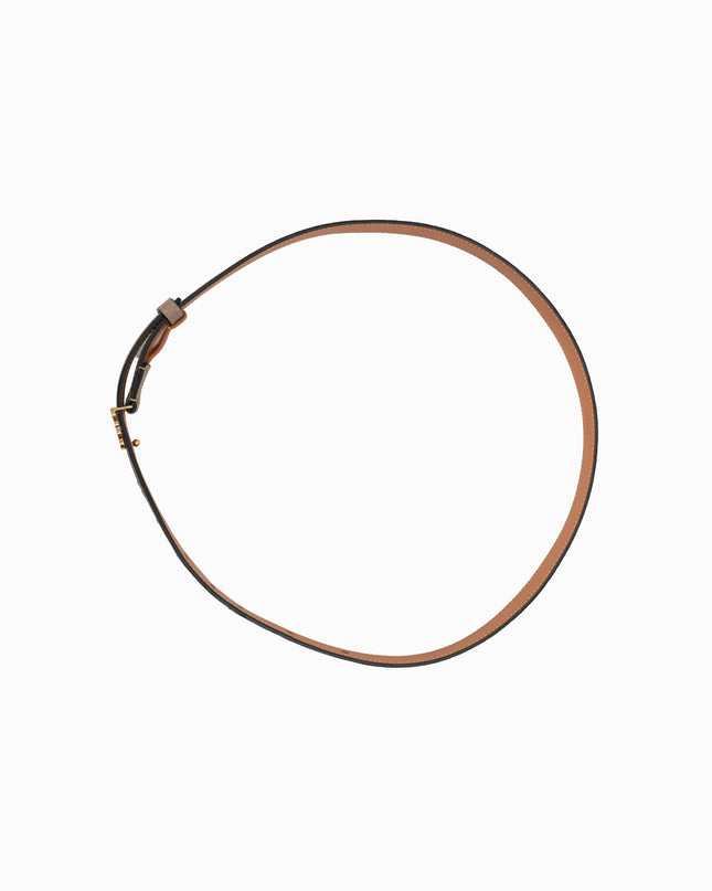 ANAGRAM IN PEBBLE GRAIN CALFSKIN BELT 20MM SAND/GOLD