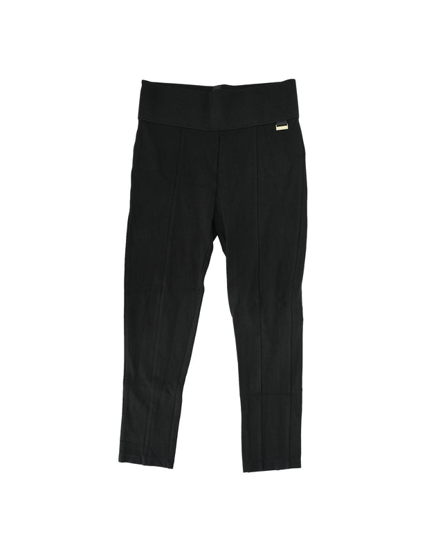 HIGH-WAIST TAPERED ANKLE PANTS BLACK SIZE M
