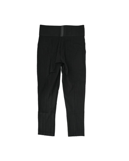 HIGH-WAIST TAPERED ANKLE PANTS BLACK SIZE M