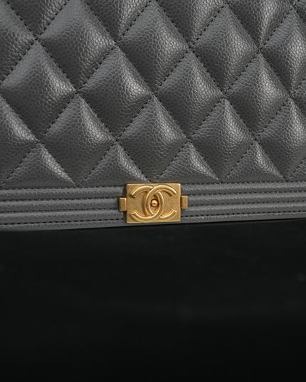 BOY WALLET ON CHAIN CAVIAR GREY GHW