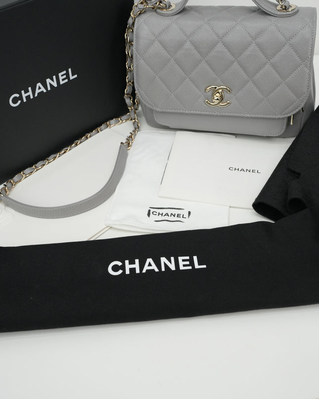 BUSINESS AFFINITY CAVIAR GOLD HARDWARE GRAY