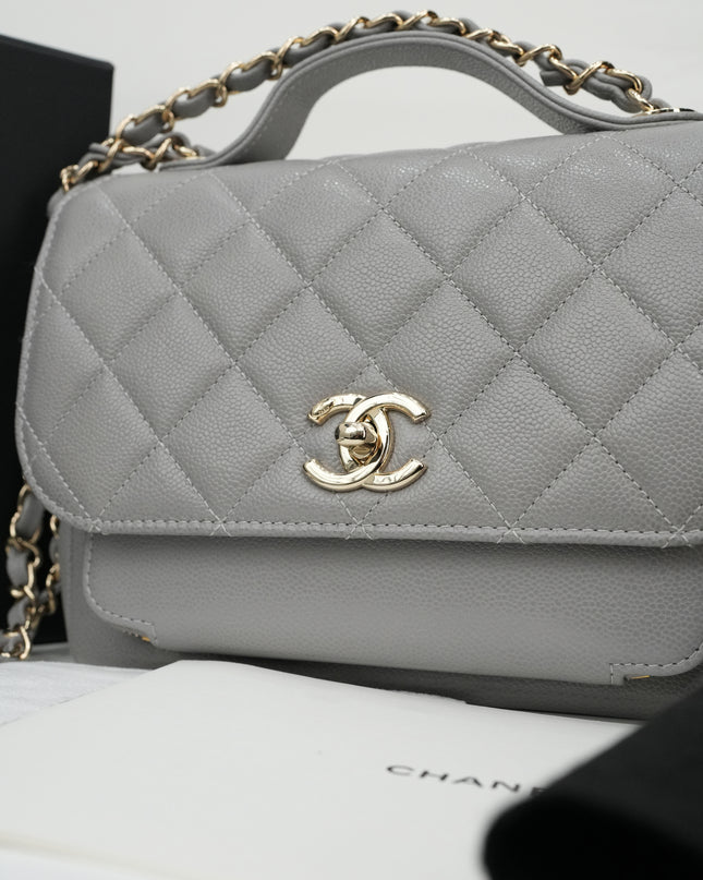 BUSINESS AFFINITY CAVIAR GOLD HARDWARE GRAY