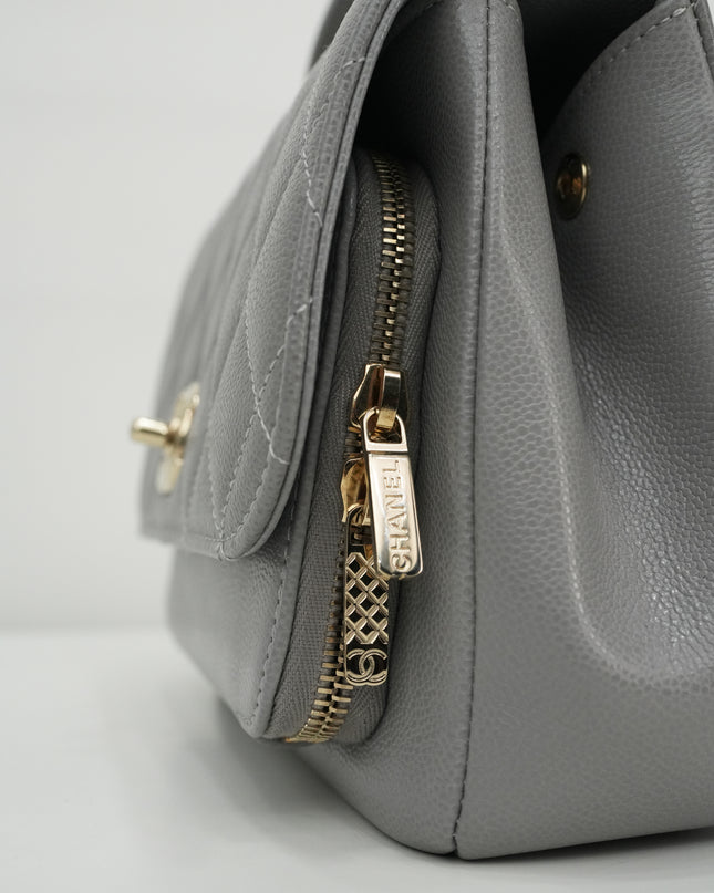 BUSINESS AFFINITY CAVIAR GOLD HARDWARE GRAY