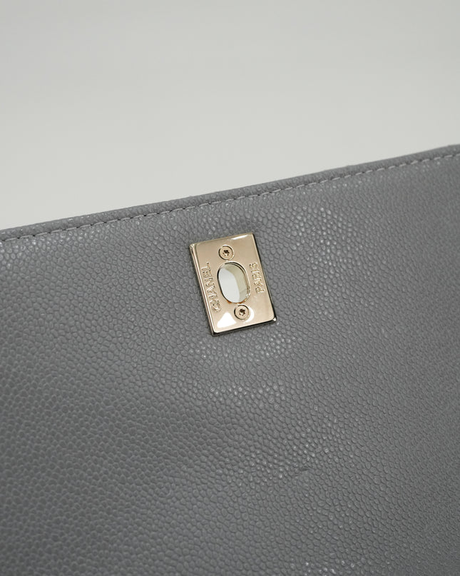 BUSINESS AFFINITY CAVIAR GOLD HARDWARE GRAY