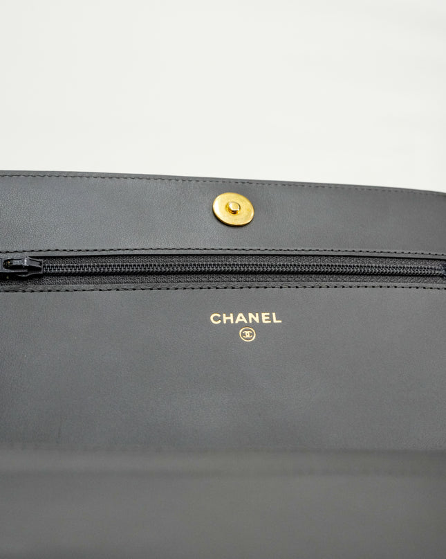 BOY WALLET ON CHAIN CAVIAR GREY GHW