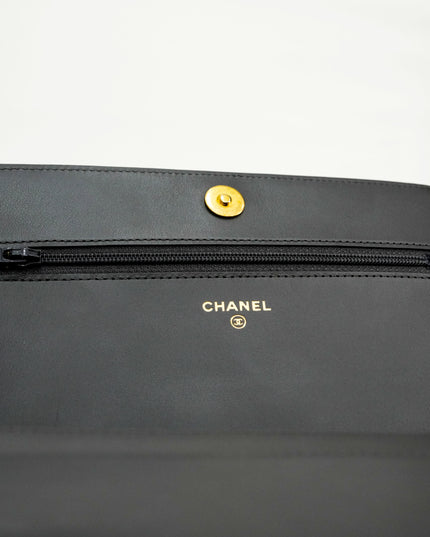 BOY WALLET ON CHAIN CAVIAR GREY GHW