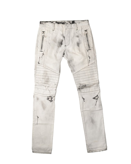 RIPPED BIKER JEANS SIZE 29