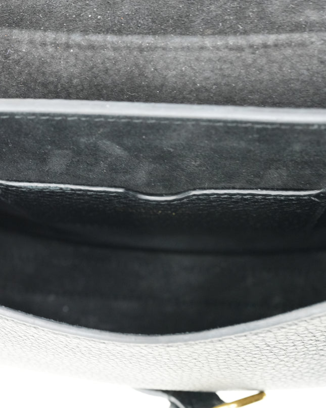 BOBBY LEATHER SHOULDER BAG BLACK