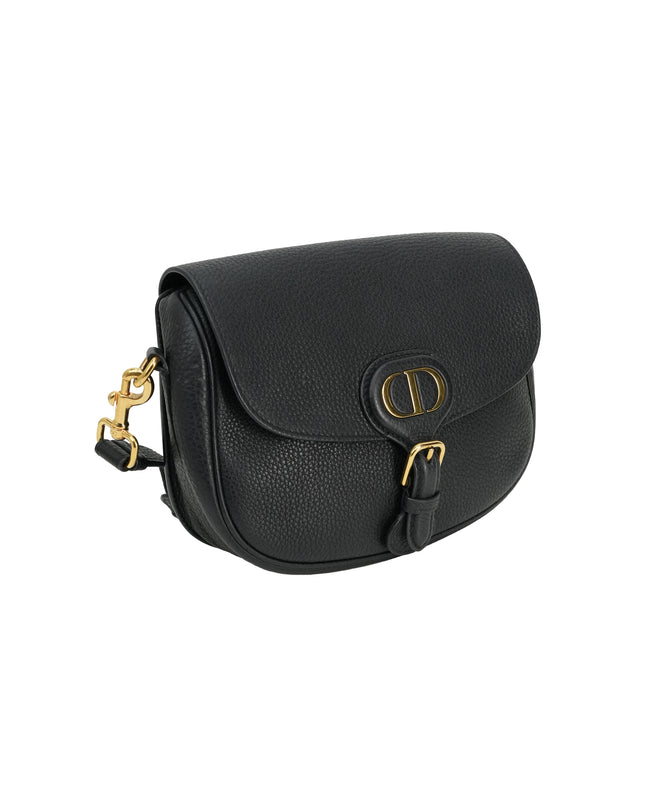 BOBBY LEATHER SHOULDER BAG BLACK