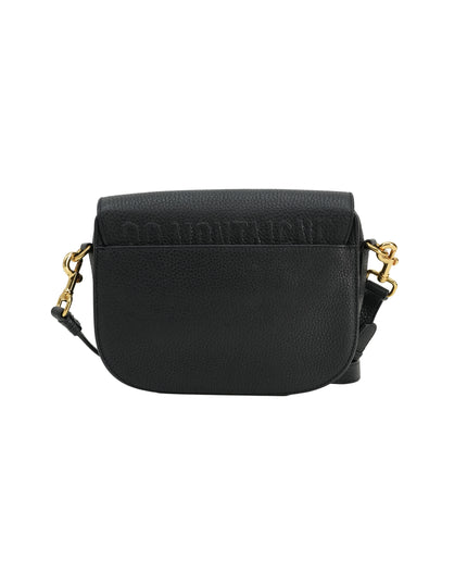 BOBBY LEATHER SHOULDER BAG BLACK