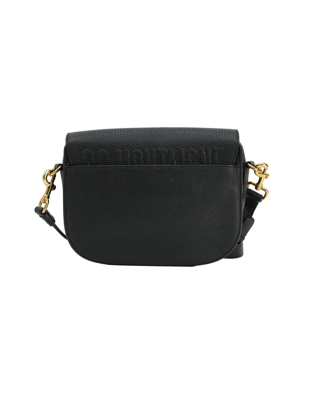 BOBBY LEATHER SHOULDER BAG BLACK