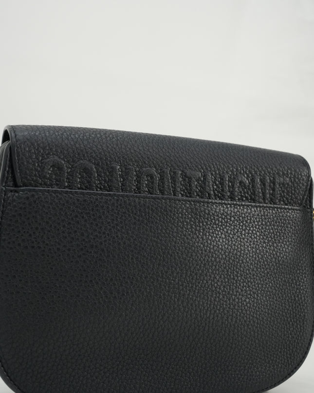 BOBBY LEATHER SHOULDER BAG BLACK