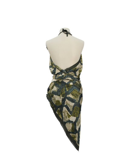 PRINTED WRAP-STYLE SILK SET