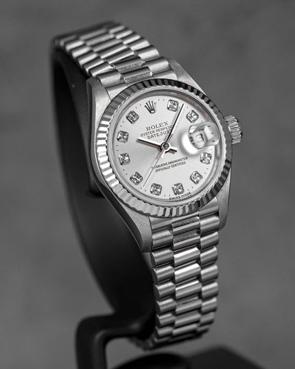 harga rolex datejust 26 whitegold silver diamond indonesia