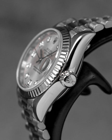 harga rolex datejust 26 whitegold silver diamond indonesia