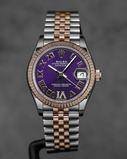 harga rolex datejust 31 aubergine roman indonesia