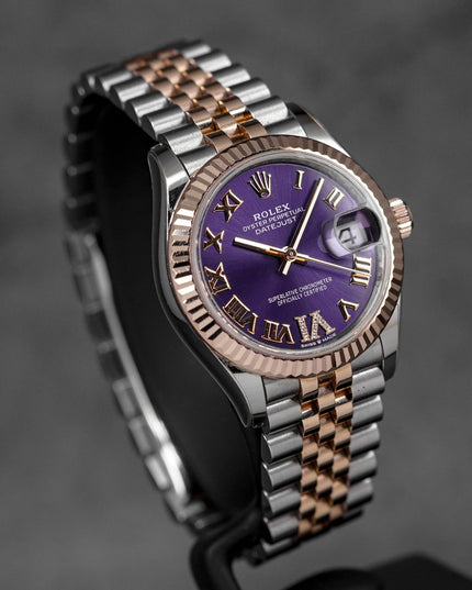 harga rolex datejust 31 aubergine roman indonesia