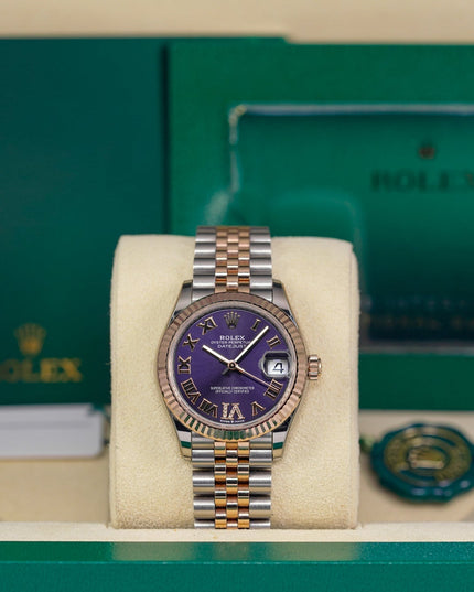harga rolex datejust 31 aubergine roman indonesia