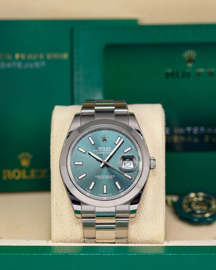 harga rolex datejust 41 mint green indonesia