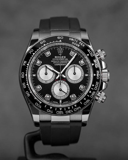 DAYTONA OYSTERFLEX WHITEGOLD BLACK DIAMOND DIAL RING BEZEL (2025)