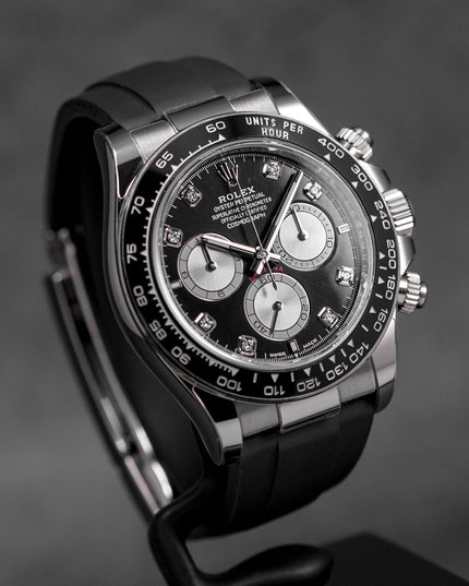 DAYTONA OYSTERFLEX WHITEGOLD BLACK DIAMOND DIAL RING BEZEL (2025)