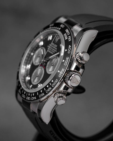 DAYTONA OYSTERFLEX WHITEGOLD BLACK DIAMOND DIAL RING BEZEL (2025)