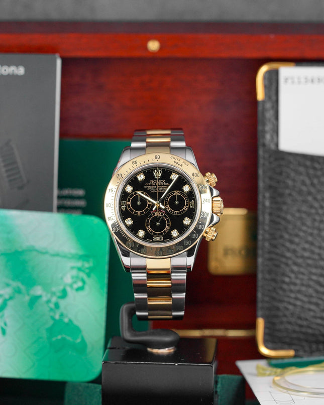 harga rolex daytona yellowgold black diamond indonesia