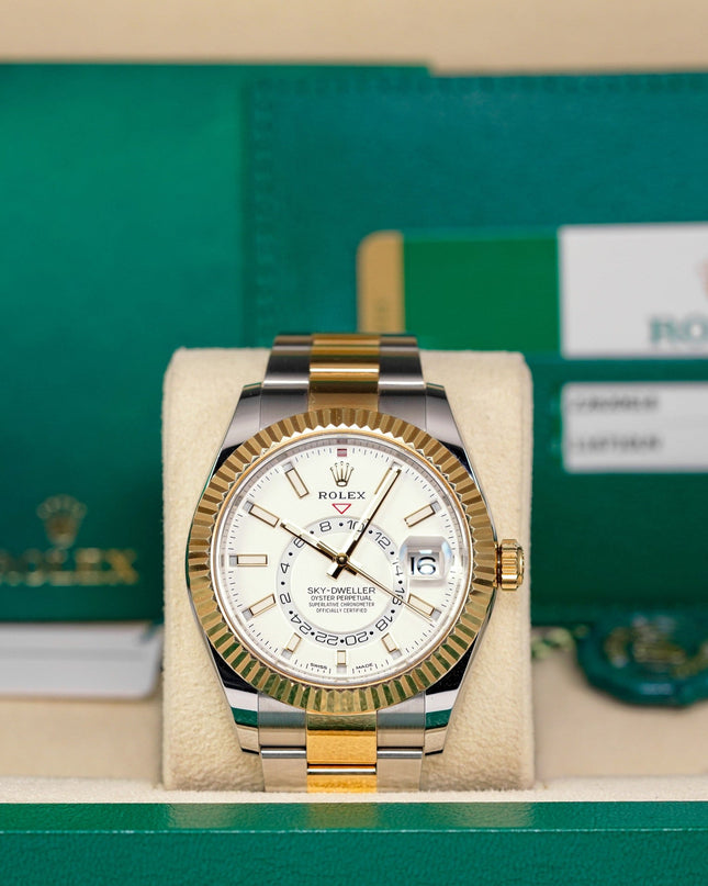 harga rolex sky dweller twotone yellowgold white indonesia