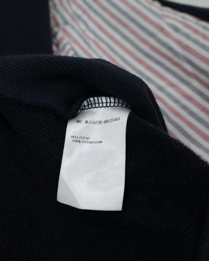 4-BAR ZIP-UP COTTON HOODIE SIZE 3 NAVY BLUE