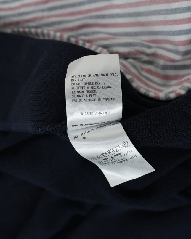 4-BAR ZIP-UP COTTON HOODIE SIZE 3 NAVY BLUE