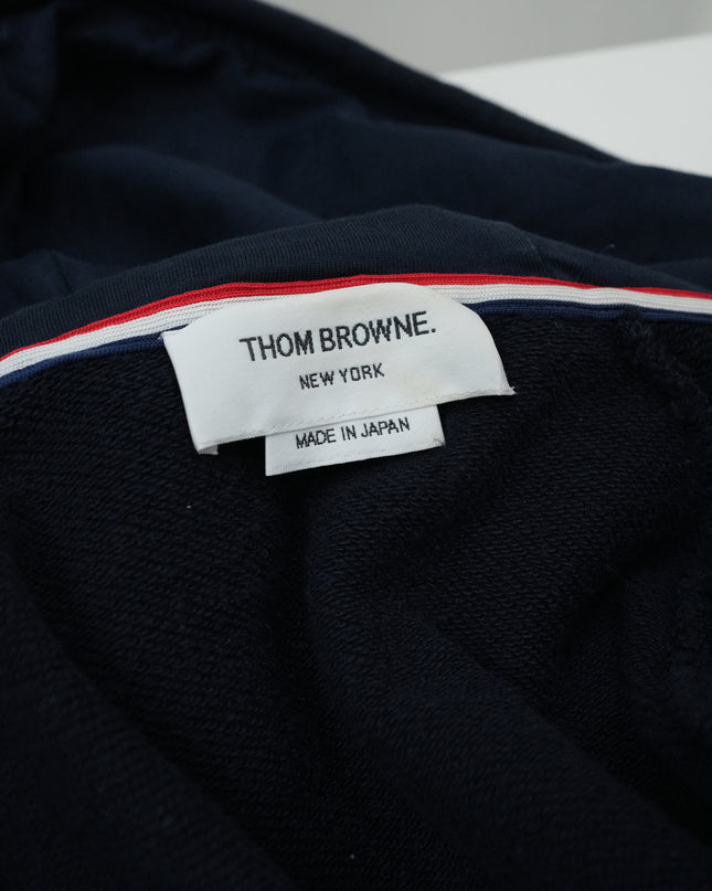 4-BAR ZIP-UP COTTON HOODIE SIZE 3 NAVY BLUE