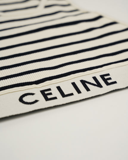 TANK TOP WHITE WITH BLACK STRIPES SIZE S