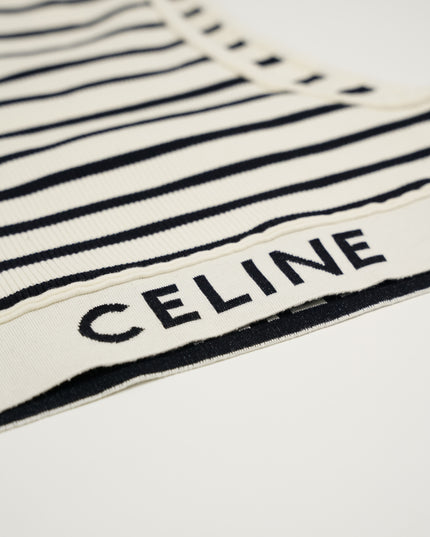 TANK TOP WHITE WITH BLACK STRIPES SIZE S