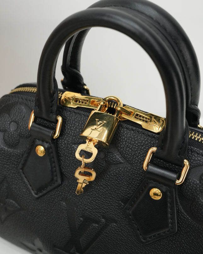 MONOGRAM EMPREINTE SPEEDY BANDOULIÈRE 20 BLACK