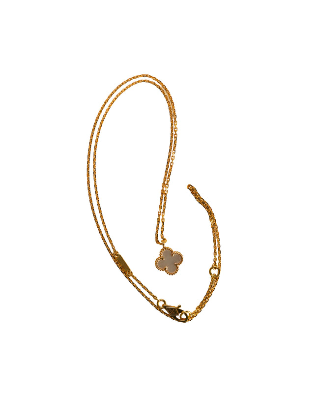 SWEET ALHAMBRA NECKLACE 18K GOLD MOTHER OF PEARL